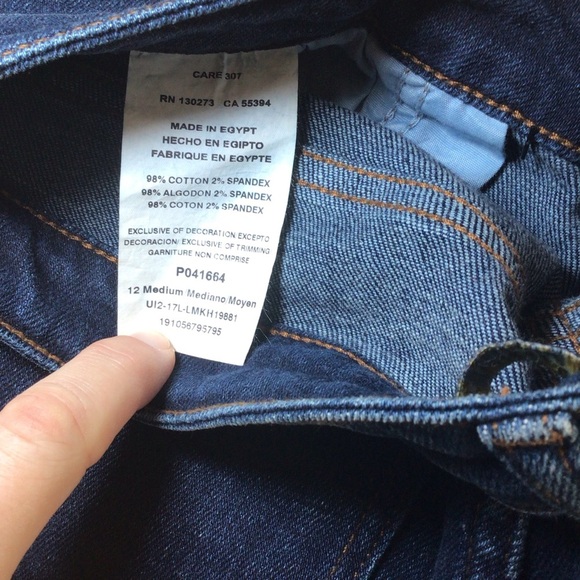 Lee Womens Modern Fit Dark Wash Girlfriend Crop Jeans Size 12M-Irregular - Picture 9 of 10